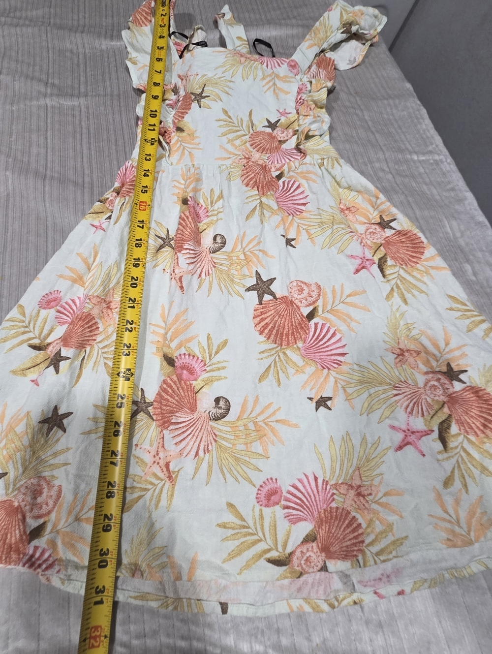 Shell-Print Ruffle Sundress - Picture 4 of 7